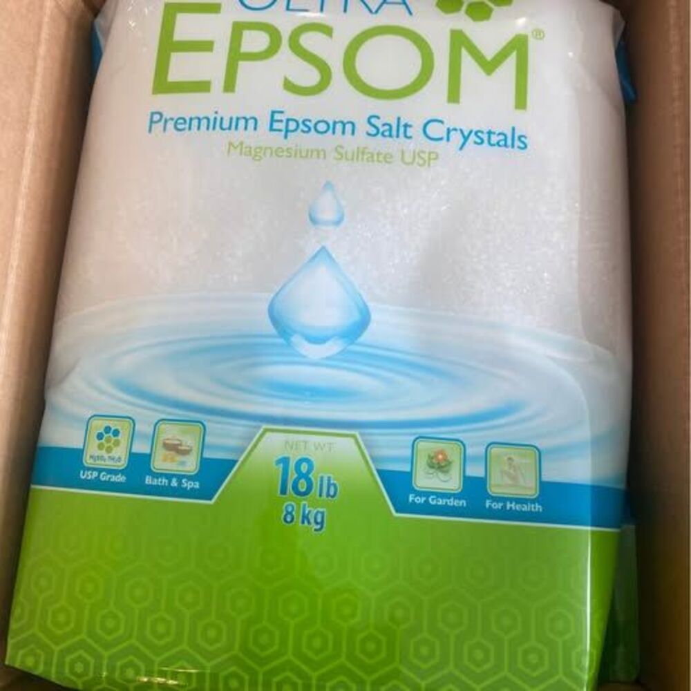 SaltWorks Ultra Epsom Premium Epsom Salt Crystals, 18 lb